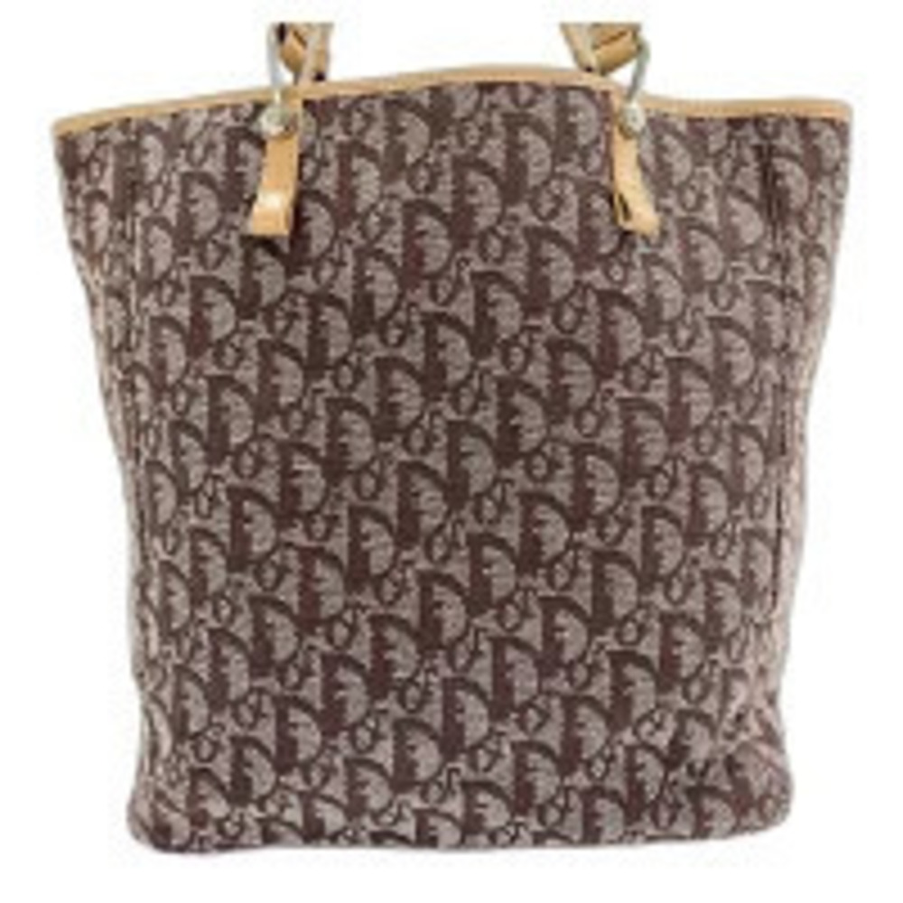 Christian Dior Trotter Tote Bag Canvas Beige Cream